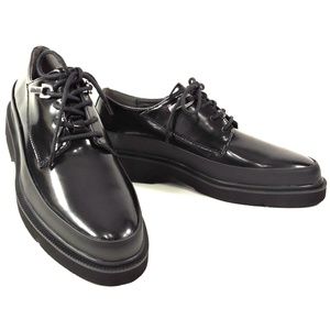 CESARE PACIOTTI 🇮🇹 MEN'S BLACK LEATHER OXFORD WATERPROOF SHOES